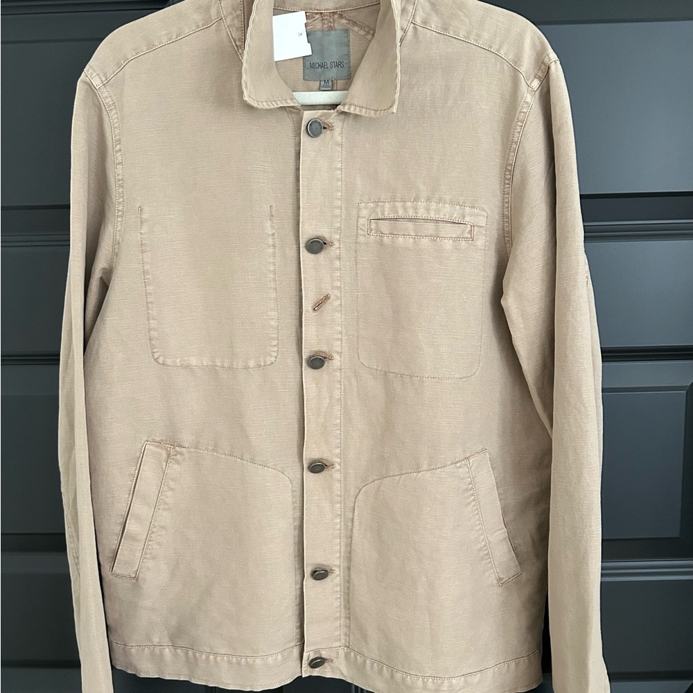 Michael Stars Tan Lightweight Shirt Jacket